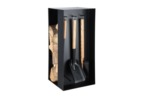 Esschert Fire Place Tools With Wood Storage