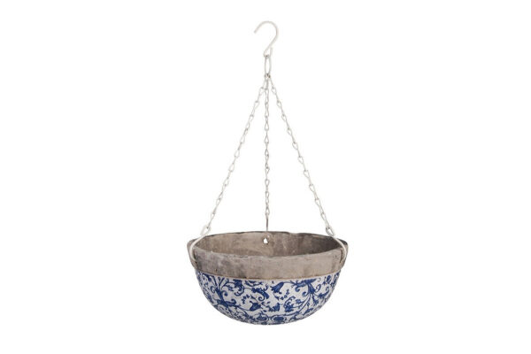 Esschert Aged Ceramic Hanging Basket